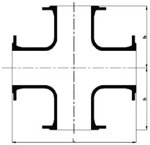 All-flanged cross reference dimension diagram
